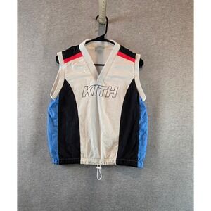 Kith Vest Kids XL White‎ Colorblock Nylon Spring Active 25 Mesh Lined Pullover